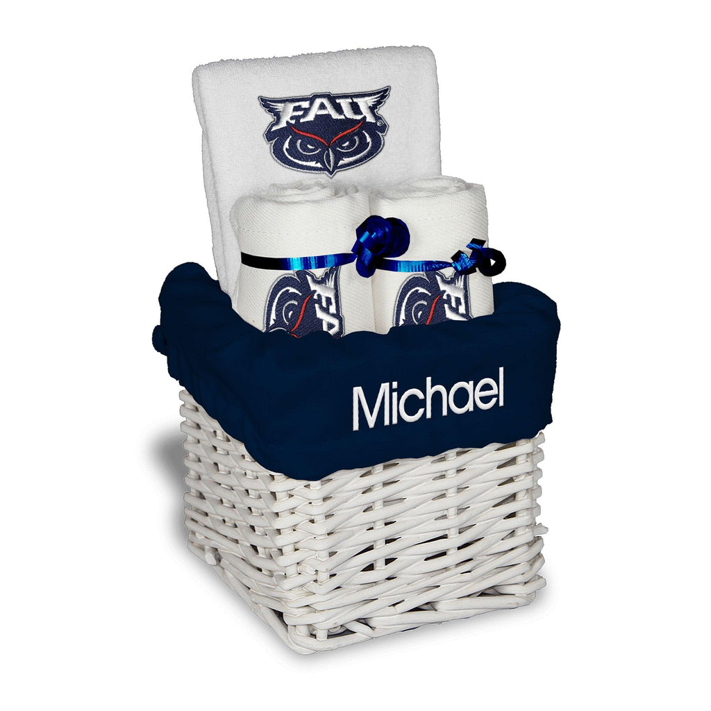 Personalized FAU Owls Small Basket - 4 Items - Designs by Chad & Jake