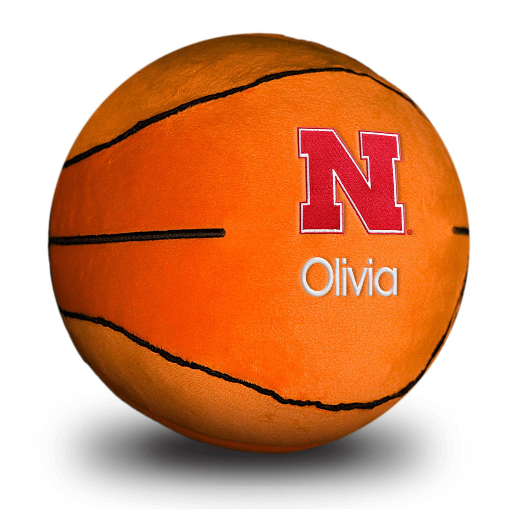 Personalized Nebraska Cornhuskers Plush Basketball - Designs by Chad & Jake