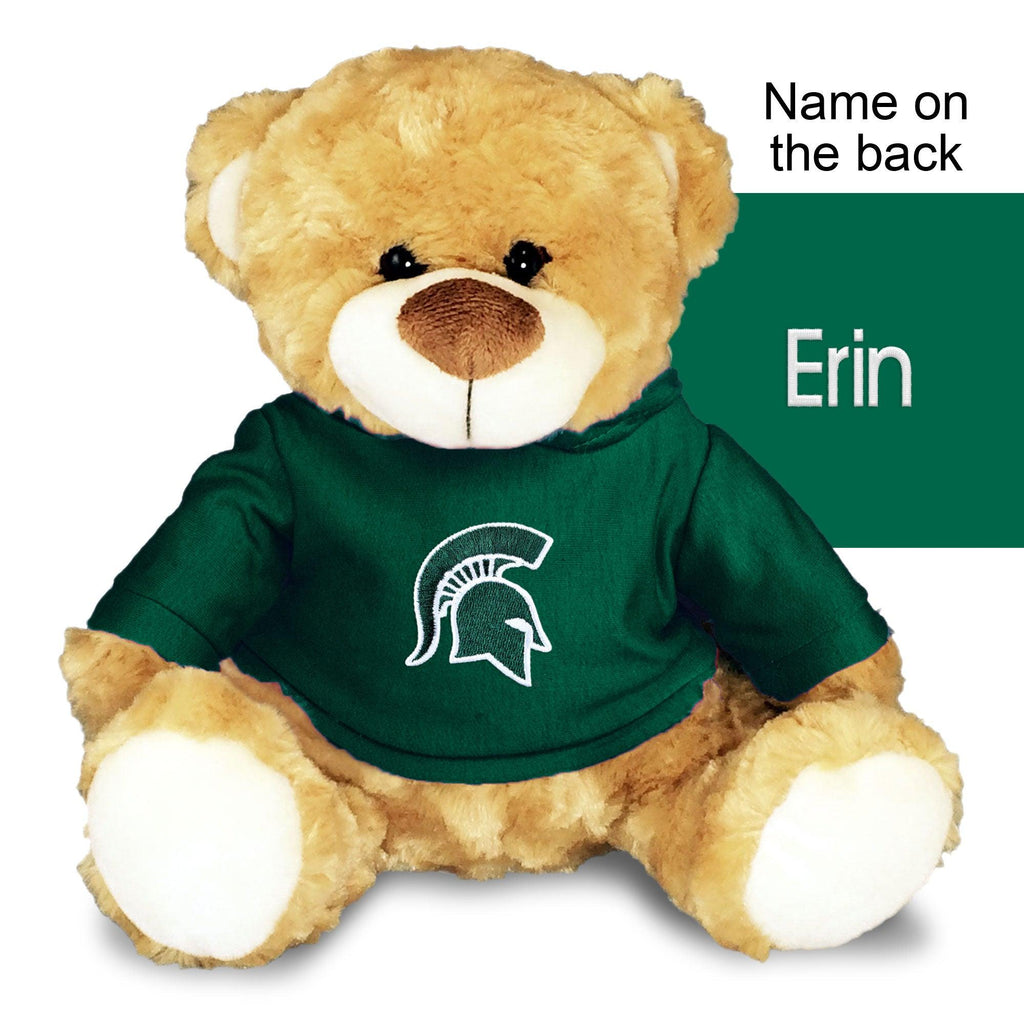 Personalized Michigan State Spartans 10" Plush Bear - Designs by Chad & Jake