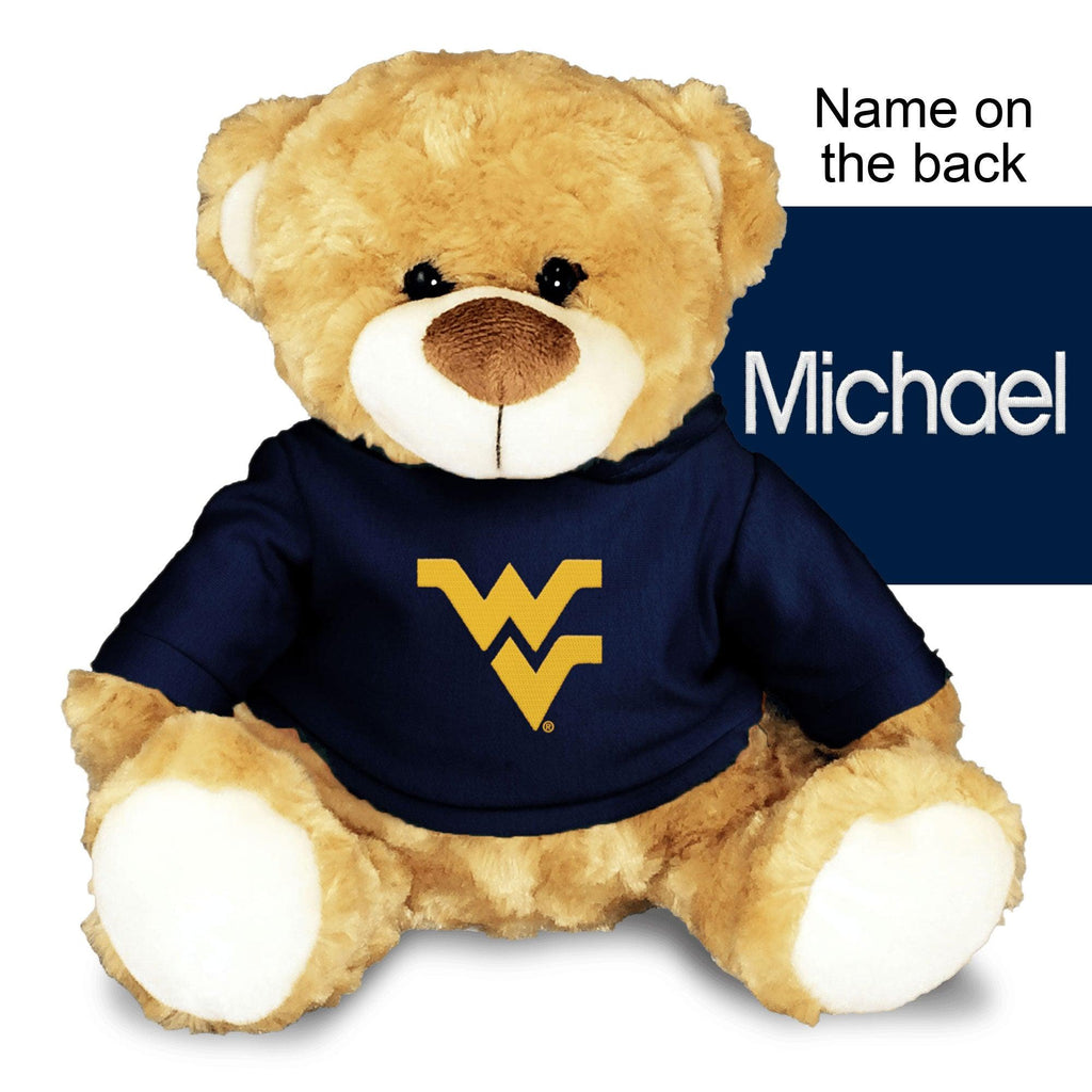 Personalized West Virginia Mountaineers 10" Plush Bear - Designs by Chad & Jake