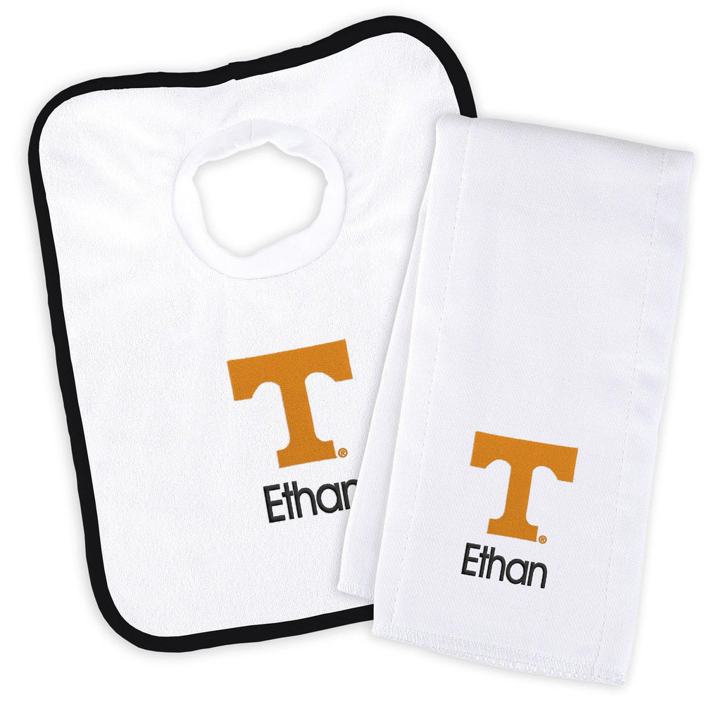 Personalized Tennessee Volunteers Bib and Burp Cloth Set - Designs by Chad & Jake