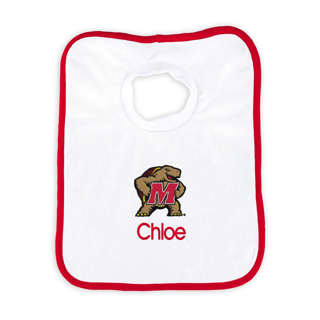 Personalized Maryland Terrapins Bib - Designs by Chad & Jake