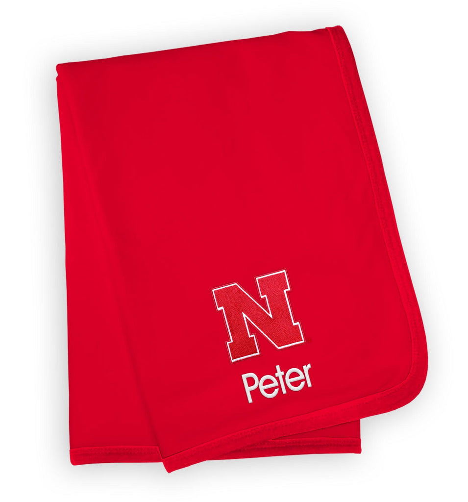 Personalized Nebraska Cornhuskers Blanket - Designs by Chad & Jake