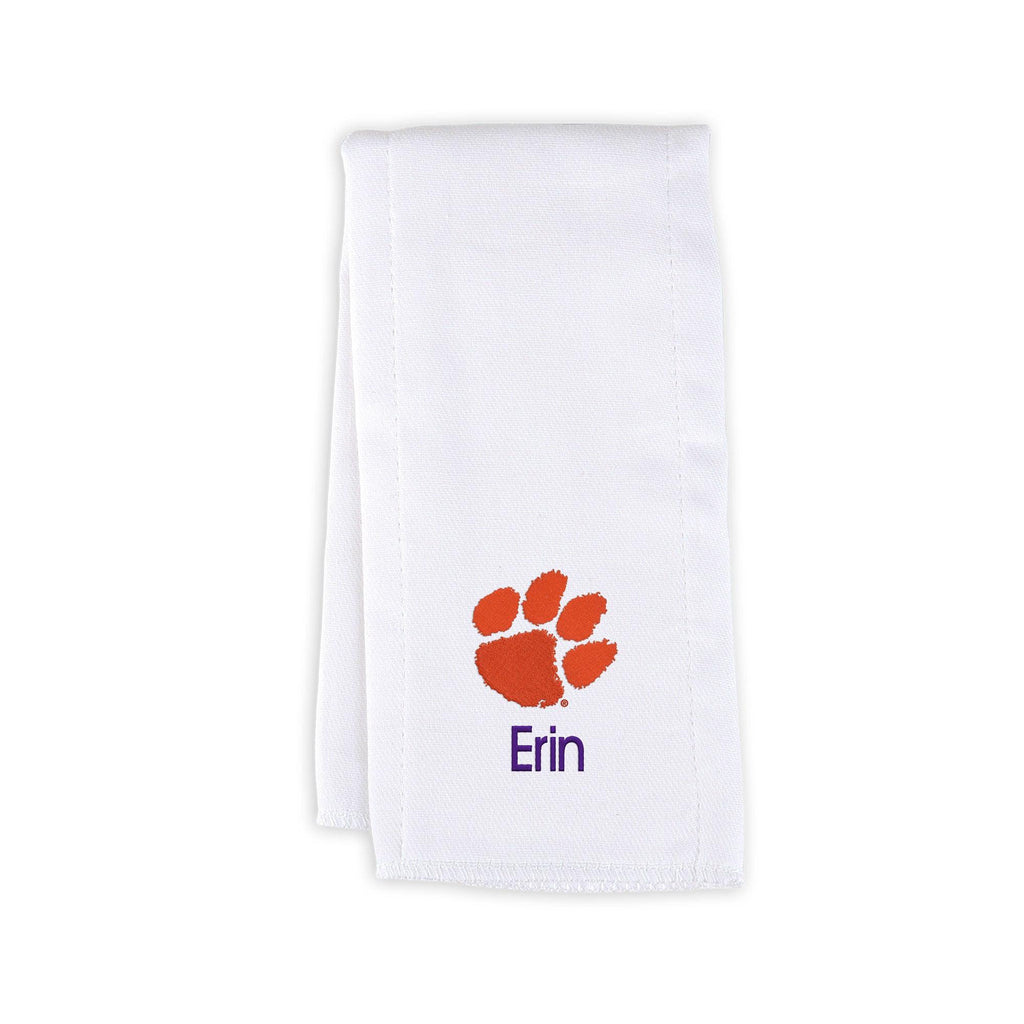 Personalized Clemson Tigers Burp Cloth - Designs by Chad & Jake