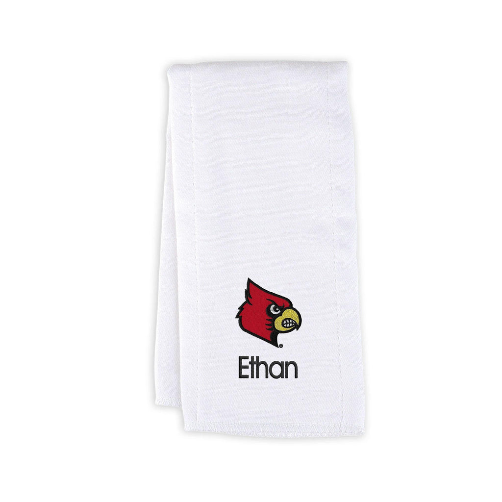 Personalized Louisville Cardinals Burp Cloth - Designs by Chad & Jake