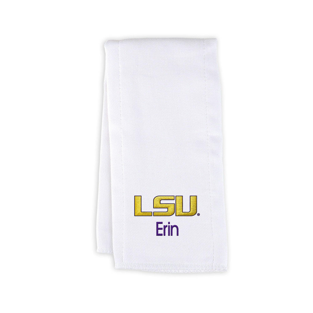 Personalized LSU Tigers Burp Cloth - Designs by Chad & Jake