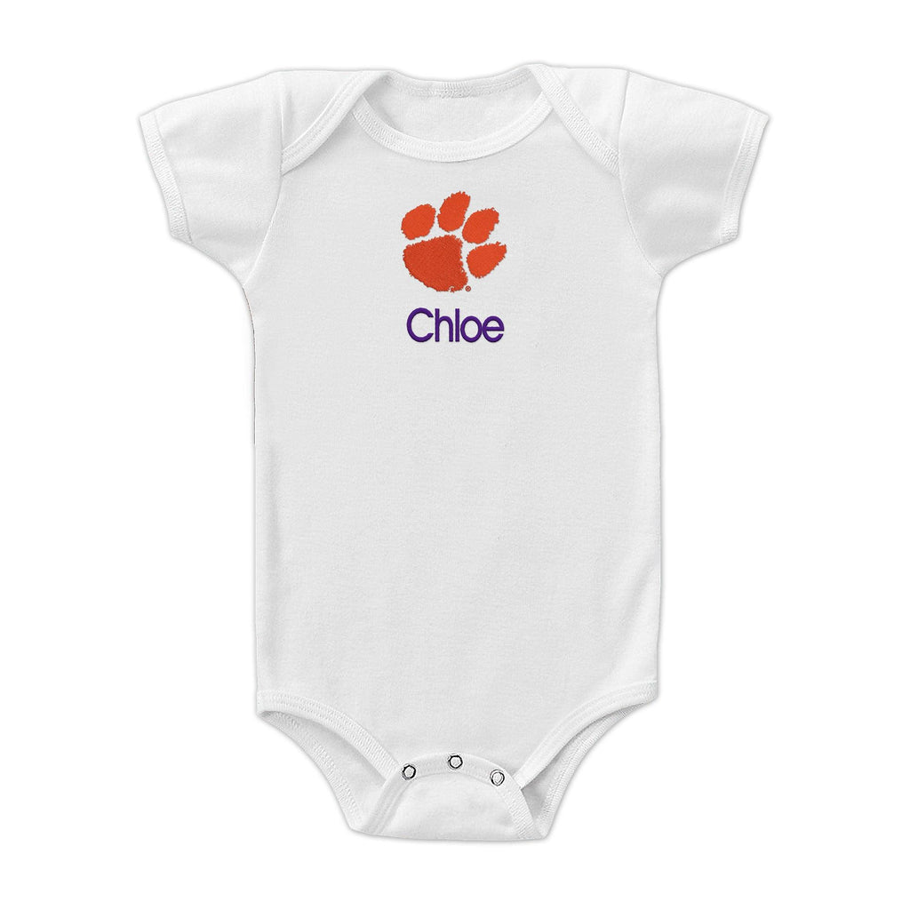 Personalized Clemson Tigers Bodysuit - Designs by Chad & Jake