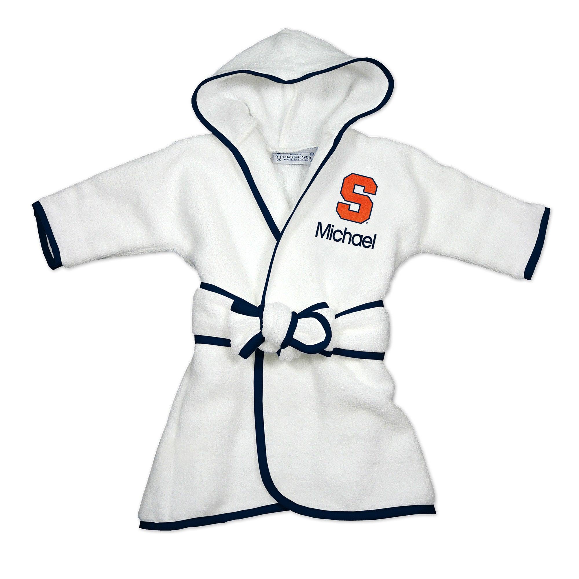 Infant Columbus Blue Jackets Navy Personalized Team Color Robe