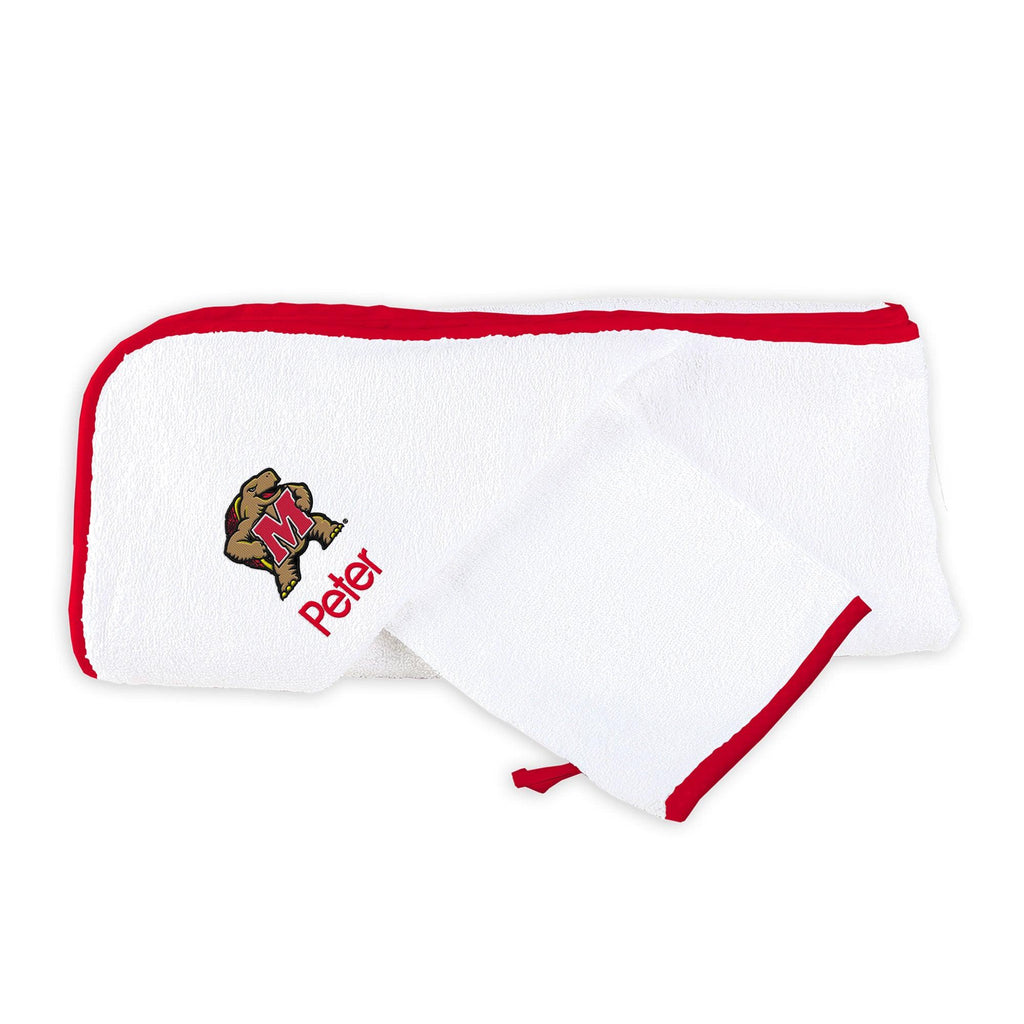 Personalized Maryland Terrapins Towel and Wash Cloth Set - Designs by Chad & Jake