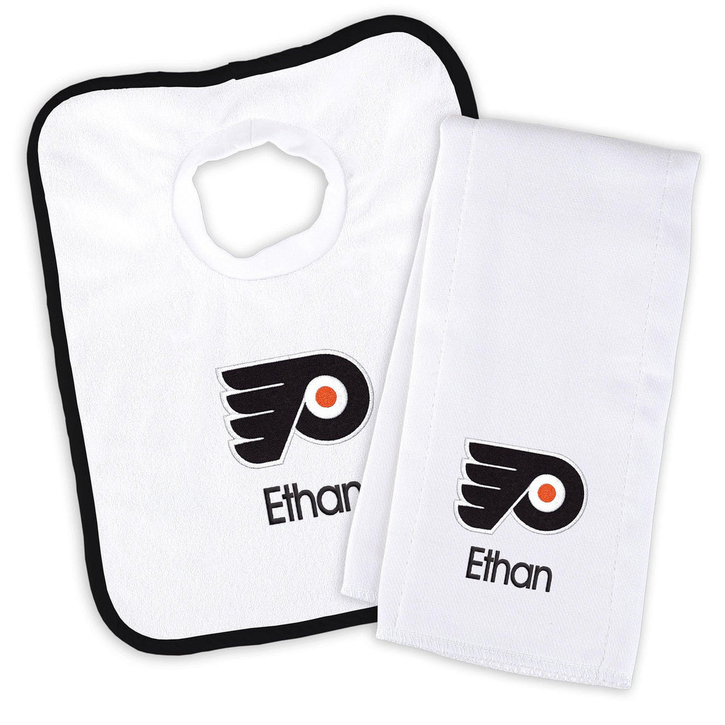 Flyer Bibs Philadelphia Flyers Bib & Burp Cloth Sets – Designs by Chad & Jake