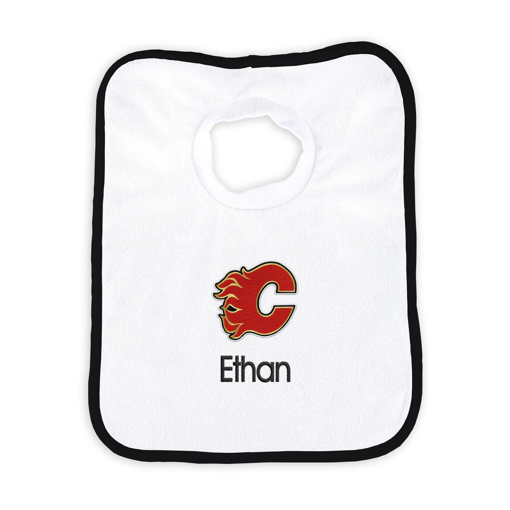 Personalized Calgary Flames Bib - Designs by Chad & Jake