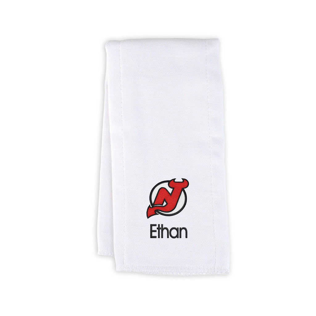 Personalized New Jersey Devils Burp Cloth - Designs by Chad & Jake