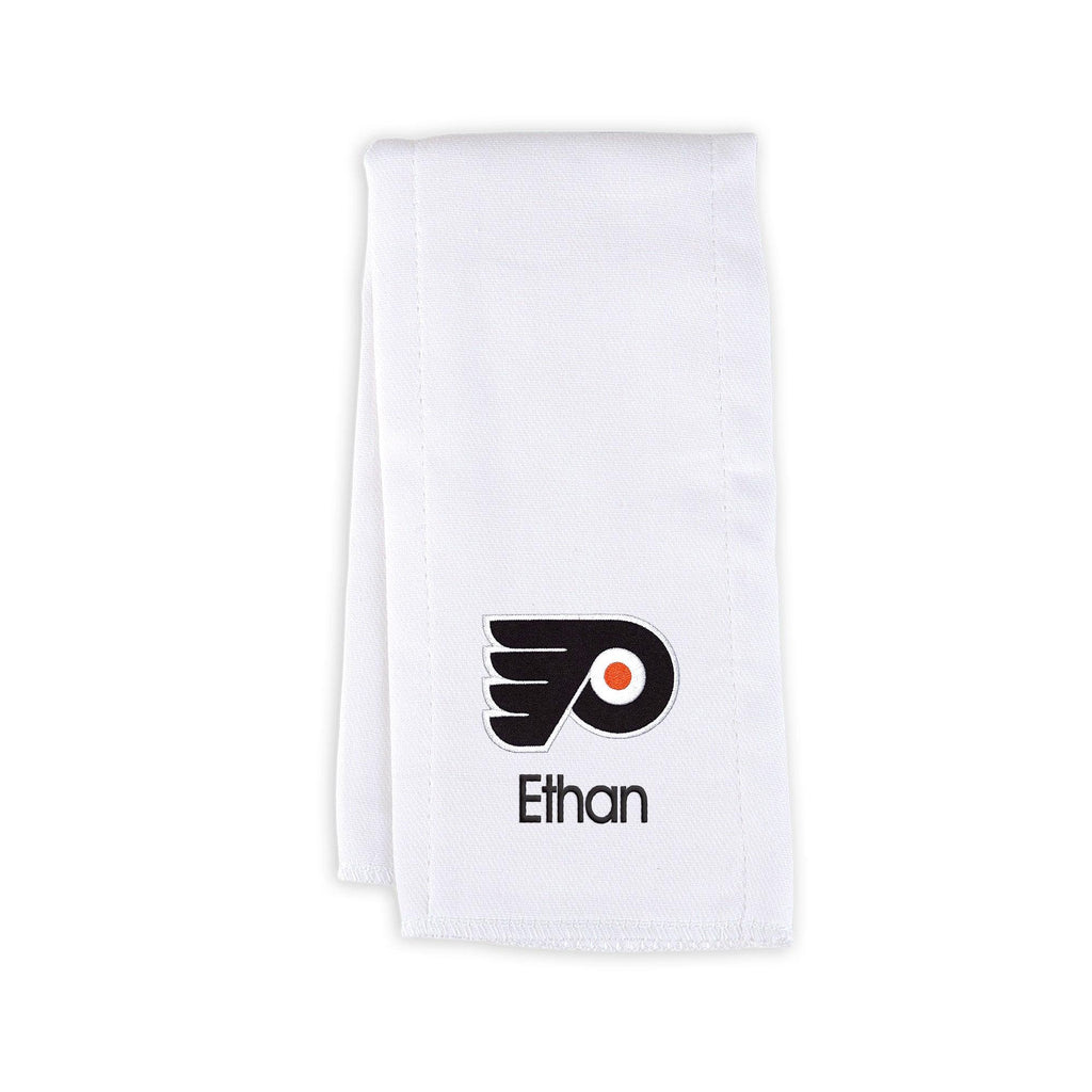 Personalized Philadelphia Flyers Burp Cloth - Designs by Chad & Jake