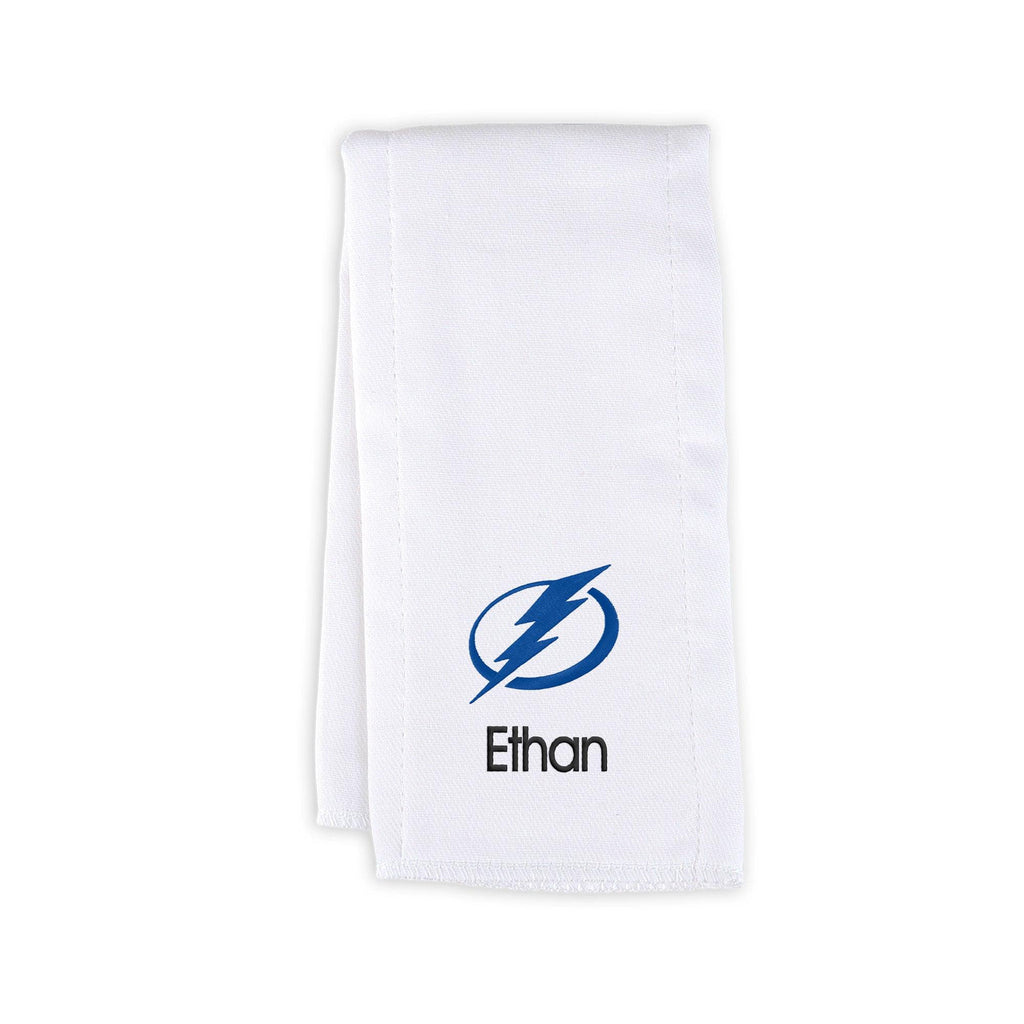 Personalized Tampa Bay Lightning Burp Cloth - Designs by Chad & Jake