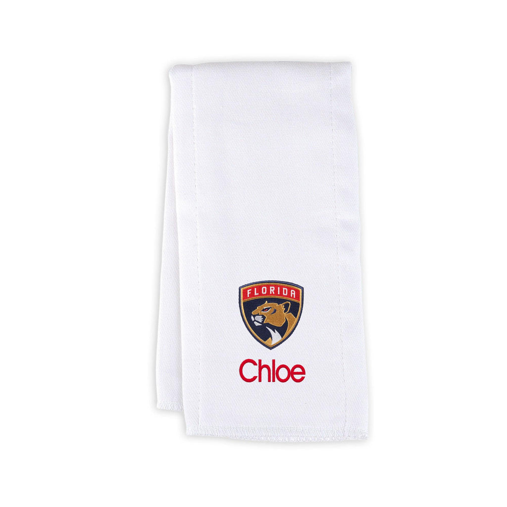 Personalized Florida Panthers Burp Cloth - Designs by Chad & Jake