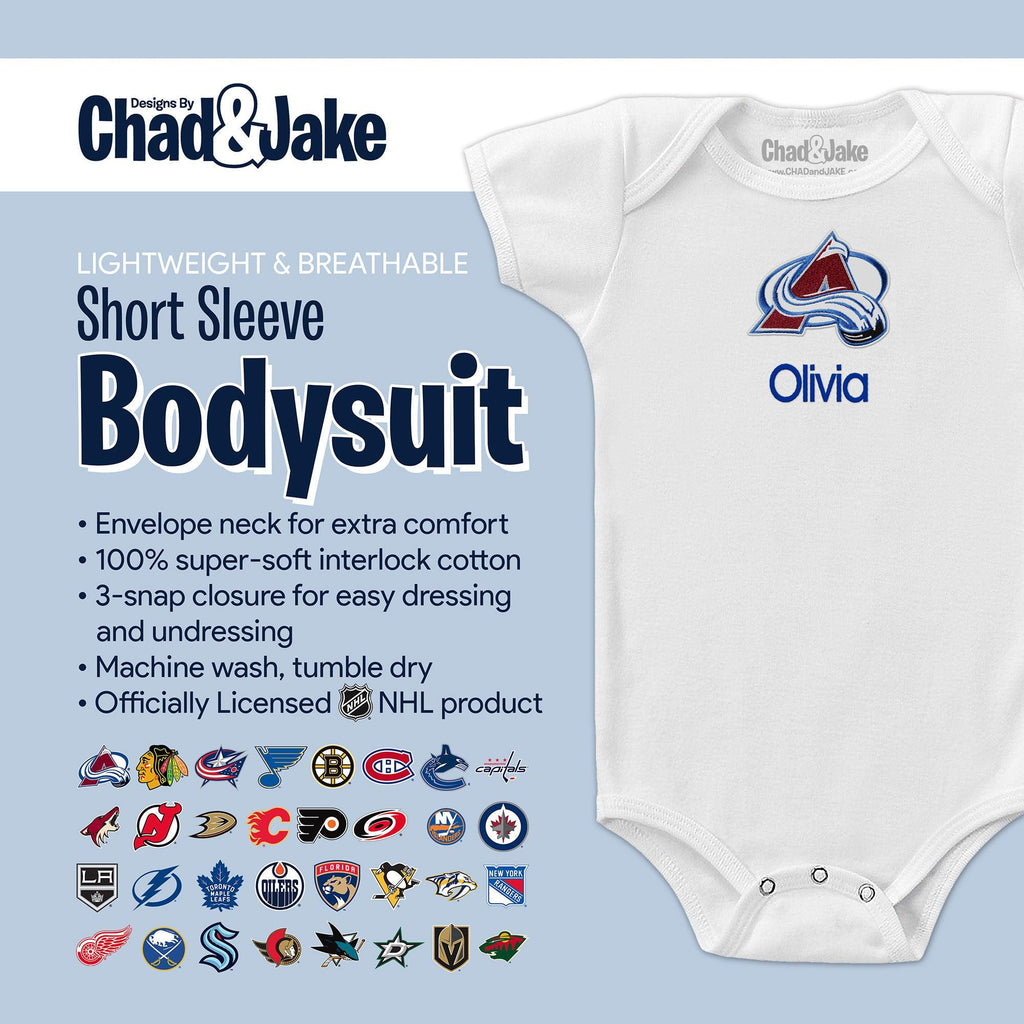 Personalized Colorado Avalanche Bodysuit - Designs by Chad & Jake