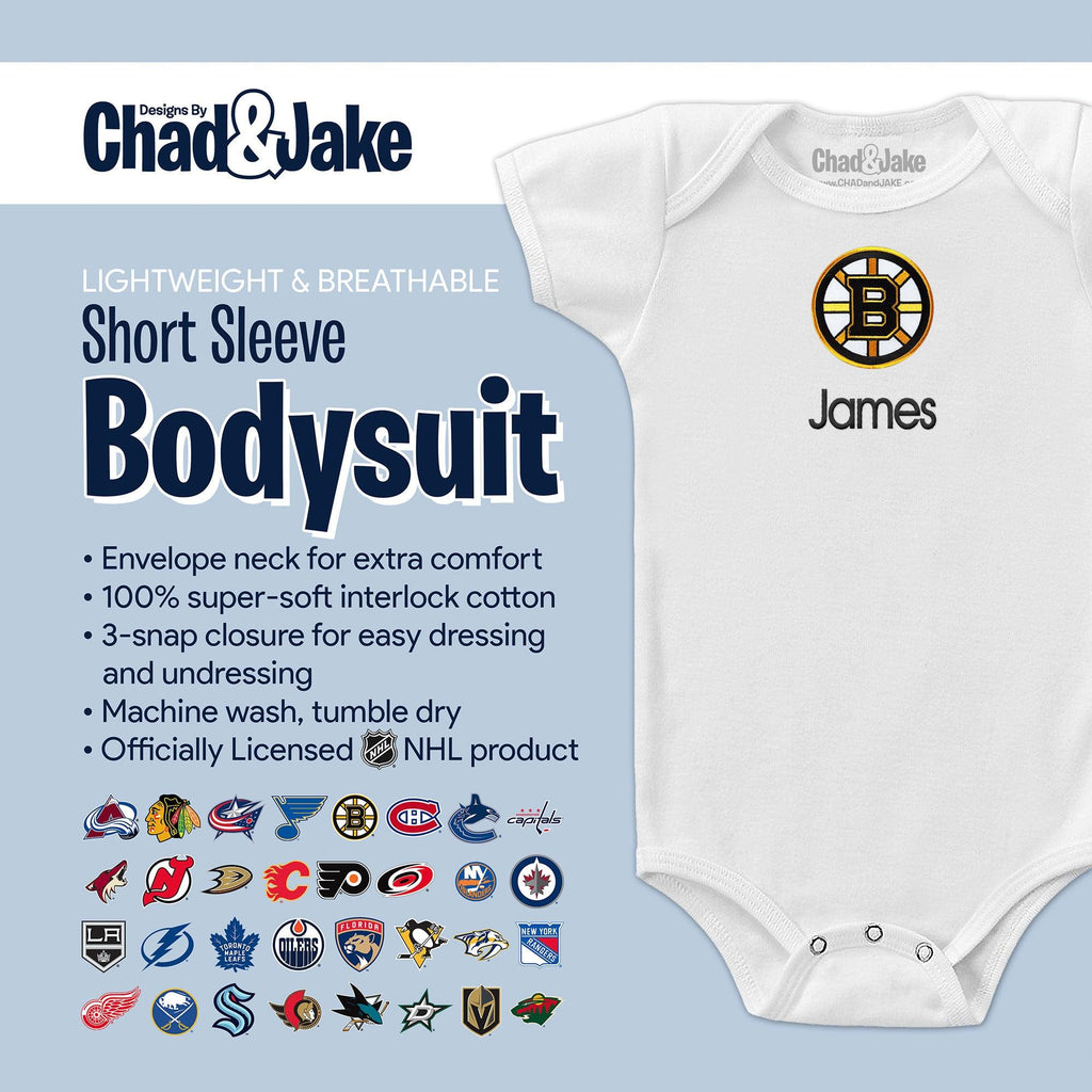 Personalized Boston Bruins Bodysuit - Designs by Chad & Jake
