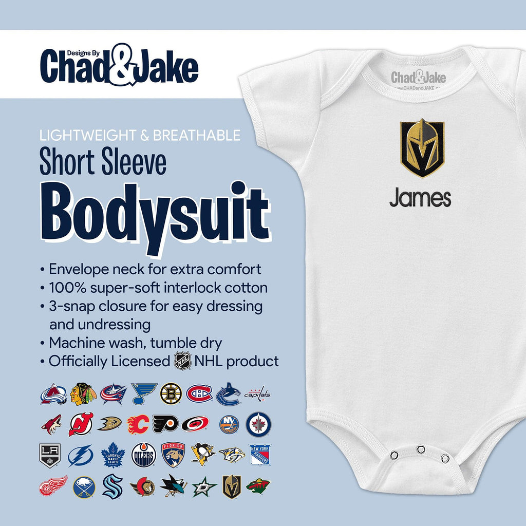 Personalized Vegas Golden Knights Bodysuit - Designs by Chad & Jake
