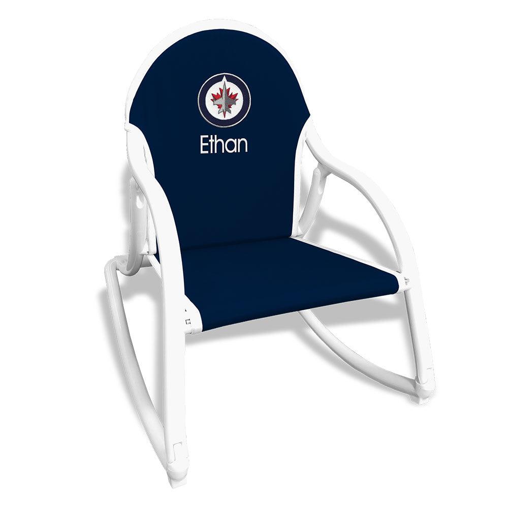Personalized Winnipeg Jets Rocking Chair - Designs by Chad & Jake