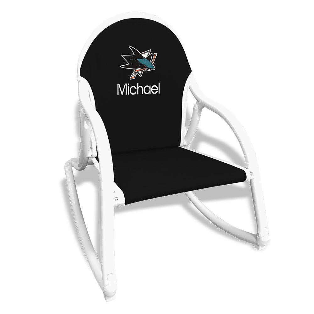 Personalized San Jose Sharks Rocking Chair - Designs by Chad & Jake