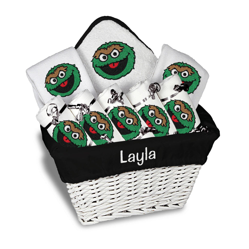 Personalized Sesame Street Oscar The Grouch Large Basket - Designs by Chad & Jake