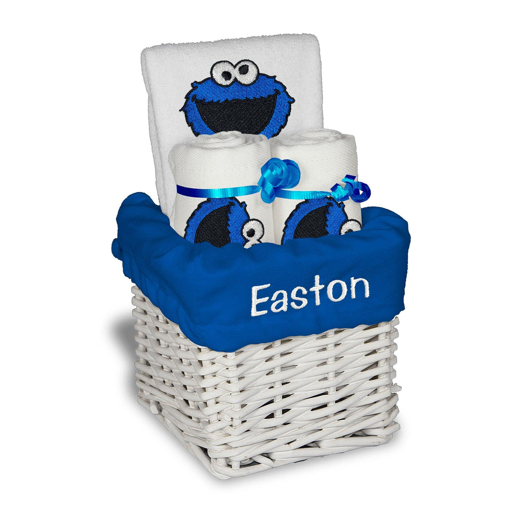 Personalized Sesame Street Cookie Monster Small Basket - Designs by Chad & Jake