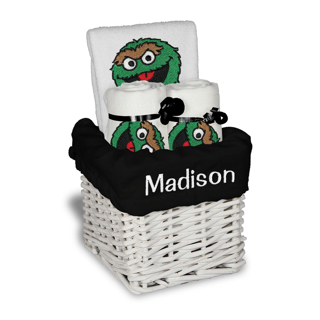 Personalized Sesame Street Oscar The Grouch Small Basket - Designs by Chad & Jake