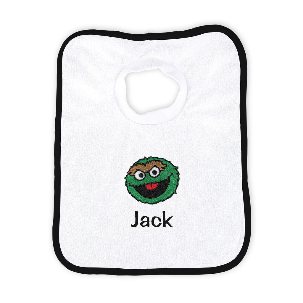Personalized Sesame Street Oscar The Grouch Pullover Bib - Designs by Chad & Jake