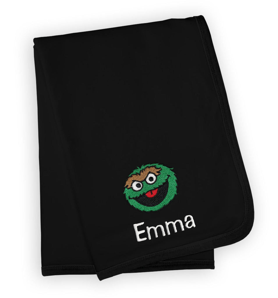 Personalized Sesame Street Oscar the Grouch Blanket - Designs by Chad & Jake