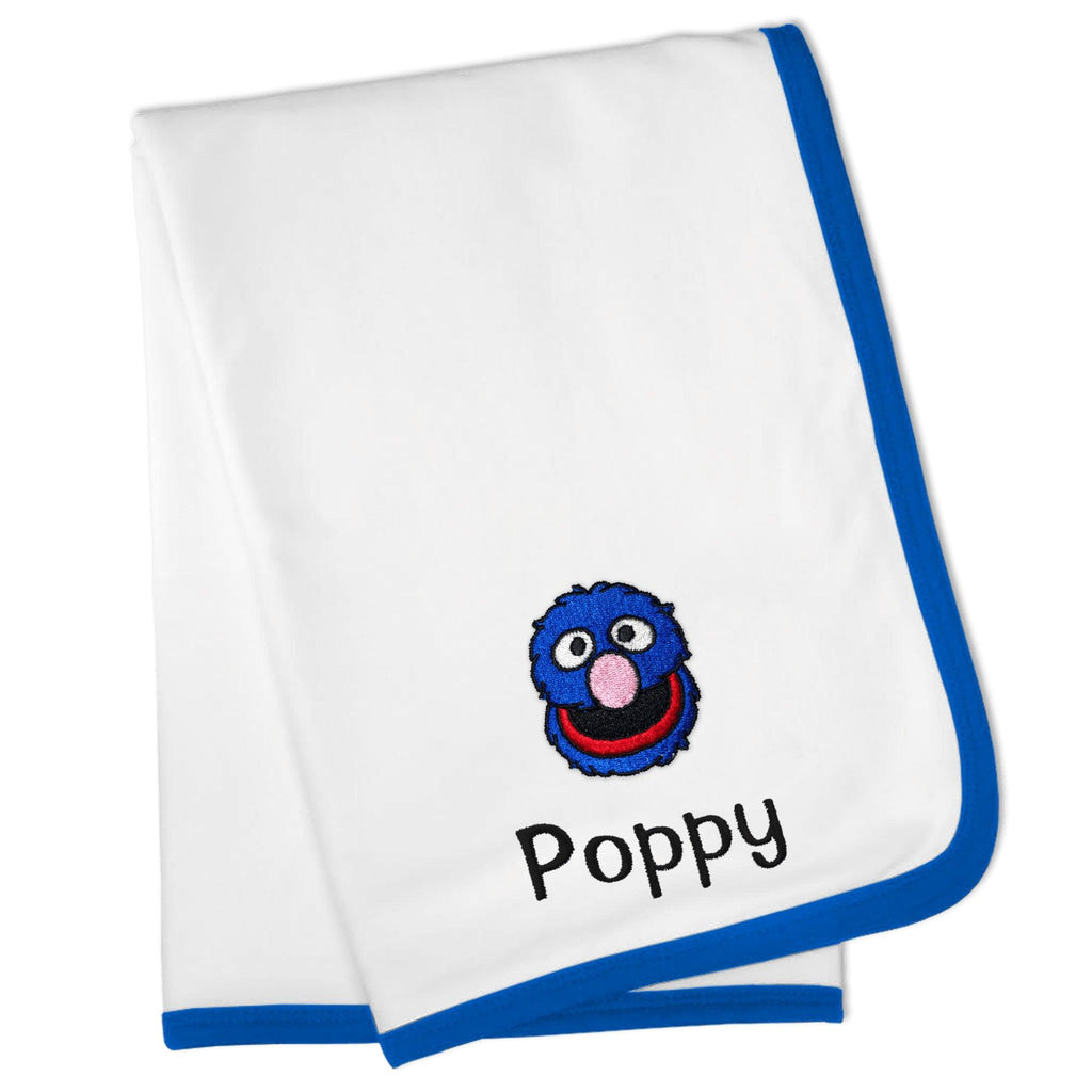 Personalized Sesame Street Grover Blanket - Designs by Chad & Jake