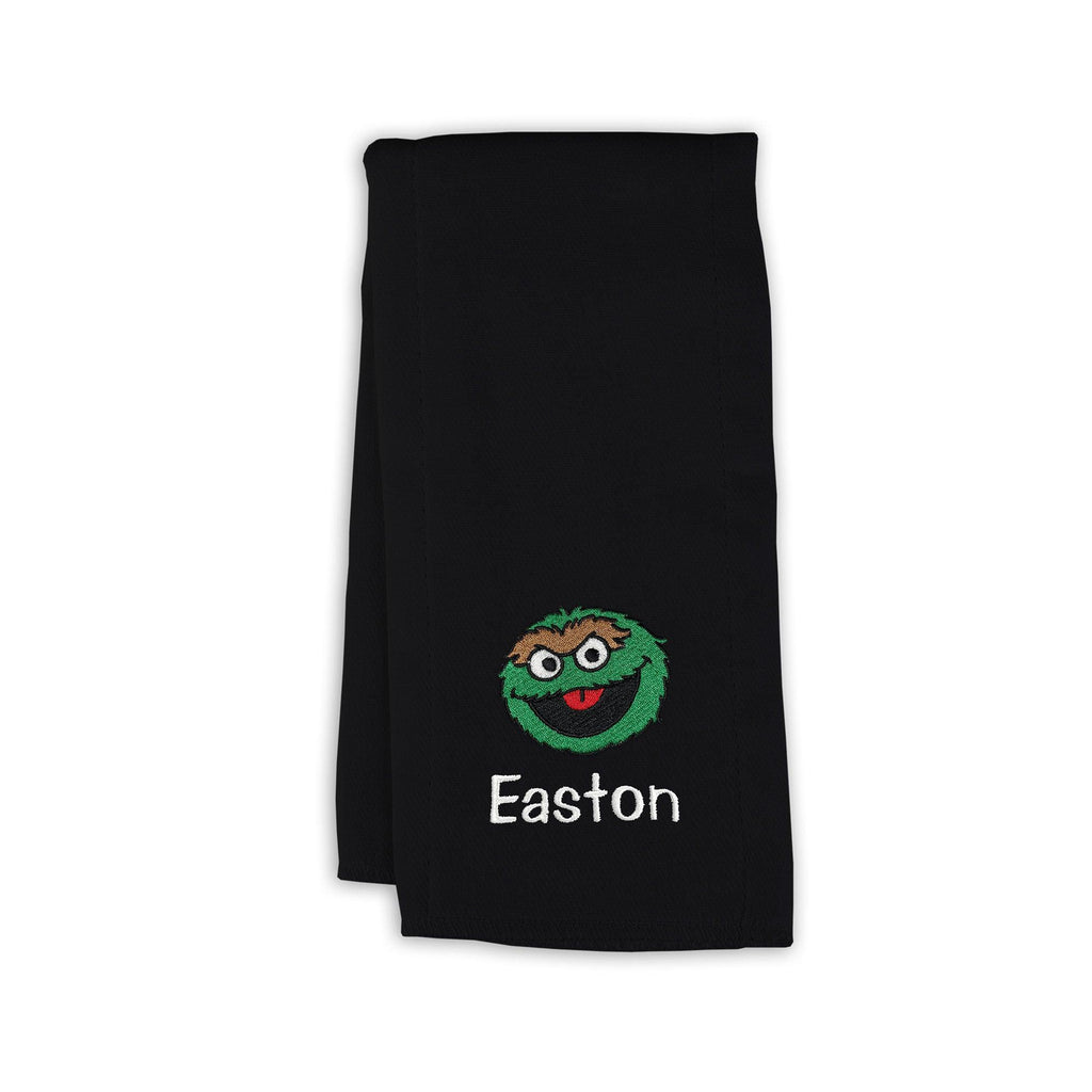 Personalized Sesame Street Oscar The Grouch Burp Cloth - Designs by Chad & Jake