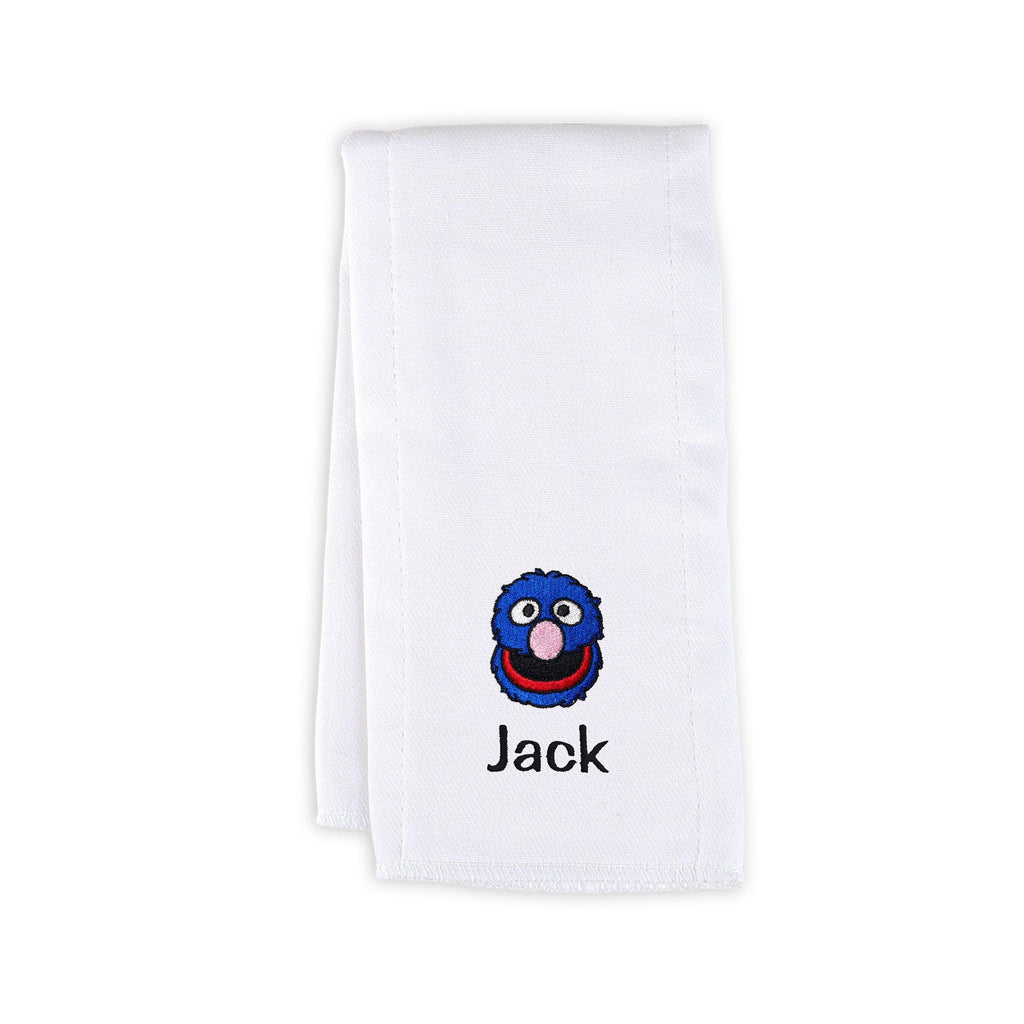 Personalized Sesame Street Grover Burp Cloth - Designs by Chad & Jake