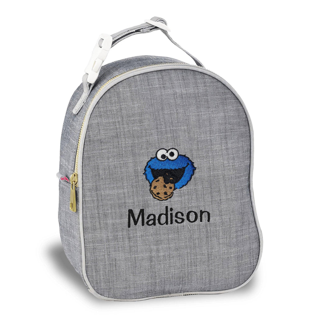 Personalized Sesame Street Cookie Monster with Cookie Insulated Bag - Designs by Chad & Jake