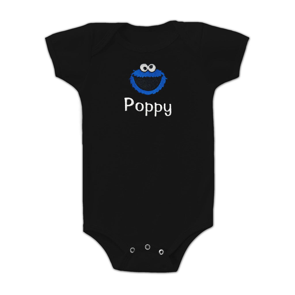 Personalized Sesame Street Cookie Monster Bodysuit - Designs by Chad & Jake