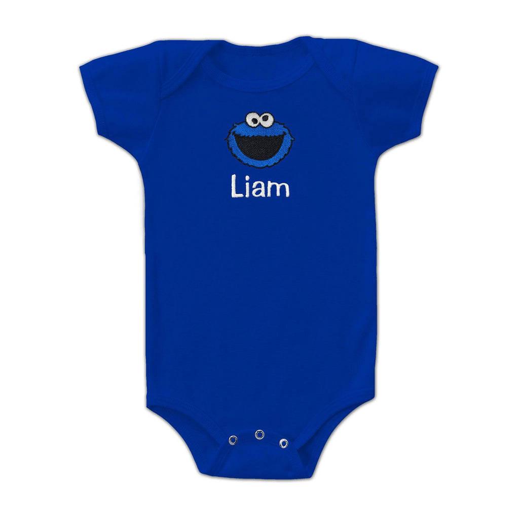 Personalized Sesame Street Cookie Monster Bodysuit - Designs by Chad & Jake