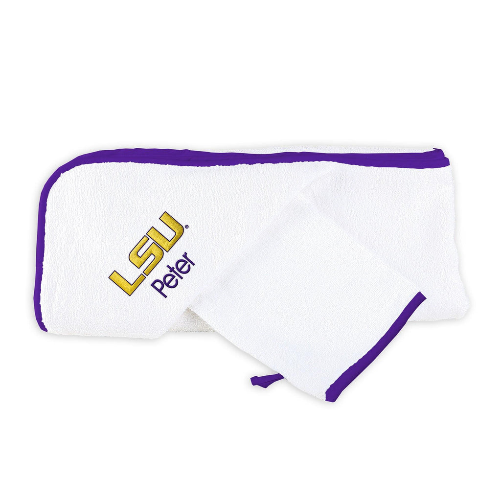 Personalized LSU Tigers Towel and Wash Cloth Set - Designs by Chad & Jake